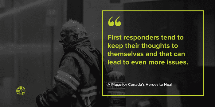 First responders often keep negative thoughts to themselves which causes even more issues. 