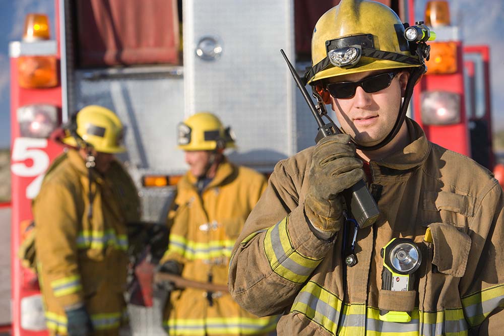 three fire fighters looking alright might secretly suffering from trauma and other mental and addiction problem