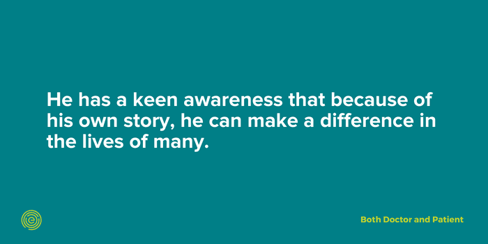 quote - because of Dr. Ian King's history with addiction he as able to make a difference to those people who may be going through something similar