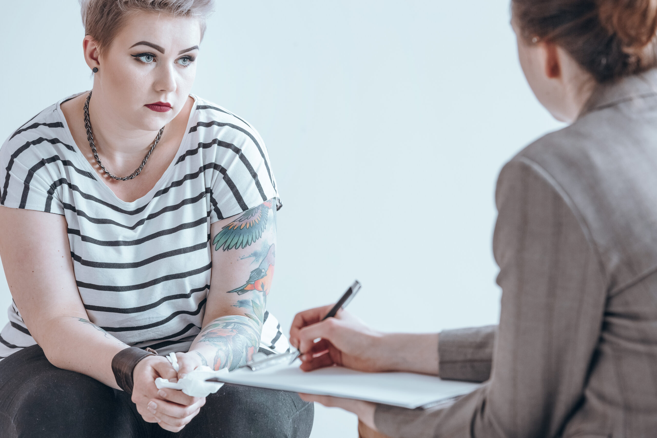 Woman in a medical assessment